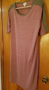 LuLaRoe.  Julia dress 2XL  Raglan sleeve